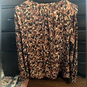 Banana Republic Blouse Silk Fall Colors